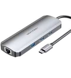 Docking usb tipo-c vention tfmhb/ 1xhdmi/ 3xusb/ 1xusb tipo-c pd/ 1xlector tarjetas sd y microsd/ gris