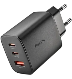 Cargador de pared universal gan vention fjfb0/ toma de corriente universal/ 2xusb tipo-c/ 2xusb/ 65w