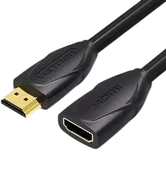 Cable alargador hdmi 4k vention ahcbf/ hdmi macho - hdmi hembra/ 1m/ negro