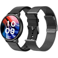 Smartwatch spc smartee duo classic 9652n/ notificaciones/ frecuencia cardíaca/ negro/ incluye correa extra