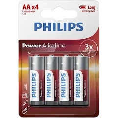 Pack de 4 pilas aa philips lr6p4b/10/ 1.5v/ alcalina