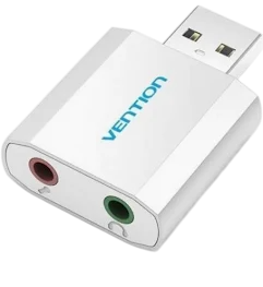 Tarjeta de sonido vention vab-s13/ 2.1/ plata