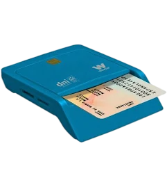 Lector de dni y tarjetas woxter combo pe26-146/ azul/ usb 2.0