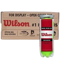 Cajón bolas wilson rush 100/ 24 packs de 3 unidades